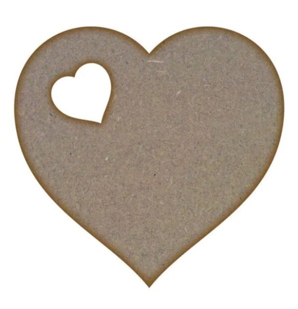 DIY MDF Heart Cutout with Inside Hole for Home Decor