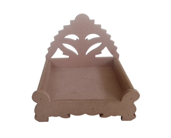 MDF Unfinished Kanha Ji Singhasan for Temple Decoration