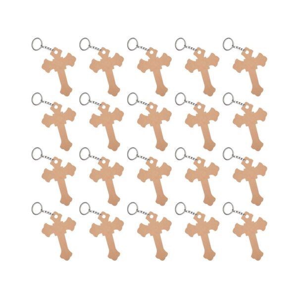 MDF Jesus Shape DIY Blank Keychain Sets ( Set of 20)