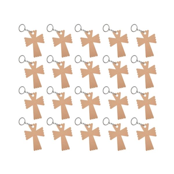 MDF Jesus Pattern DIY Blank Keychain Sets ( Set of 20)