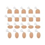MDF Personalized Designs Mix DIY Blank Keychain Sets ( 20 Pcs )