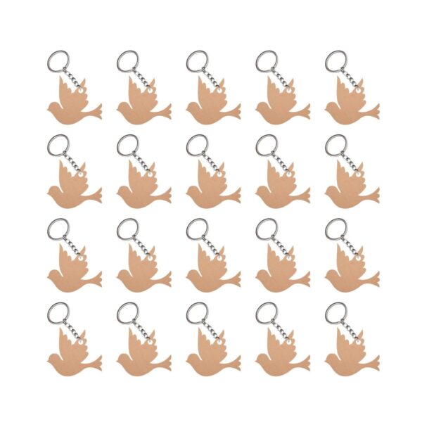 MDF Bird Shape DIY Blank Keychain Sets ( Set of 20)