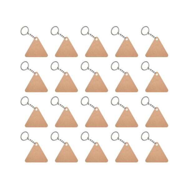 MDF Triangle Shape DIY Blank Keychain Sets ( Set of 20)