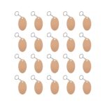 MDF Oval Shape DIY Blank Keychain Sets ( Set of 20)