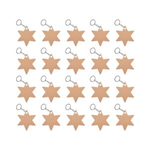 MDF Star Shape DIY Blank Keychain Sets ( Set of 20)