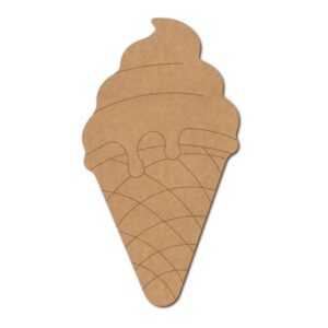 Custom Ice Cream Shape MDF Cutout for Art and Craft