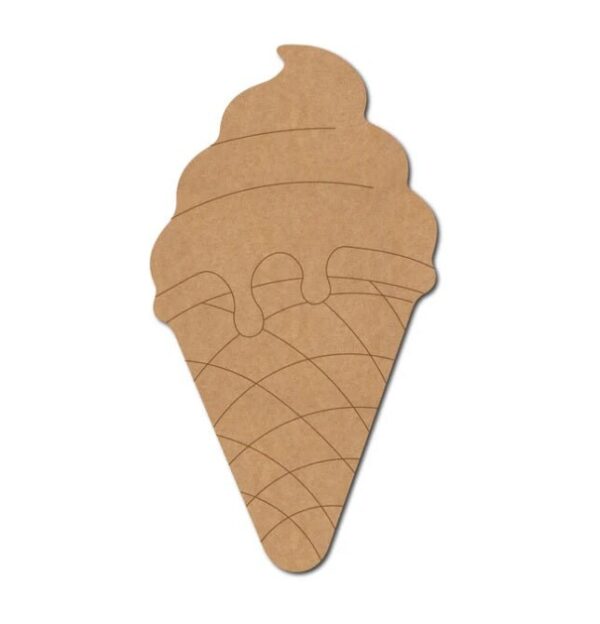 Custom Ice Cream Shape MDF Cutout for Art and Craft