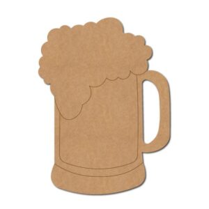 Overflow MDF Beer Mug Shape Cutout for Art and Craft