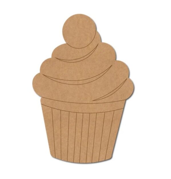 Custom Ice Cream Cup MDF Cutout for Art and Craft