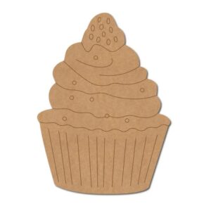 Katori Ice Cream Shape MDF Cutout for Art and Craft