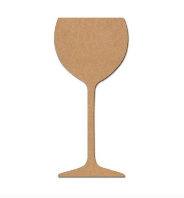 Drink Glass Shape MDF Cutout for Art and Craft