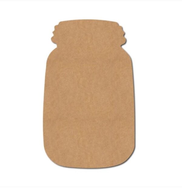 Manson Jar Shape MDF Cutout for Art and Craft