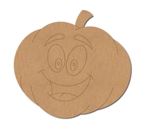 MDF Premarked Pumpkin Shape Cutout for DIY Projects