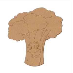 MDF Broccoli Pattern Cutout for DIY Projects