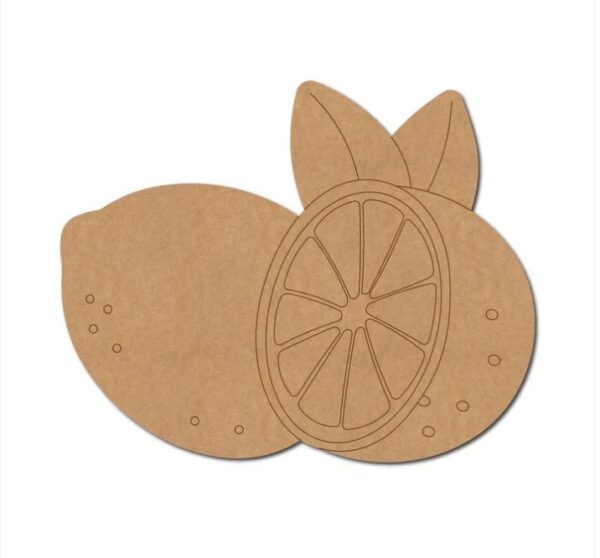MDF Lemon Shape Cutout for DIY Projects