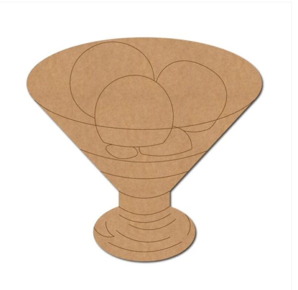 MDF Bowl Cup Shape Cutout for Art and Craft