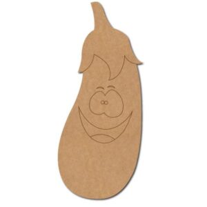 MDF Eggplant Shape Cutout for DIY Projects