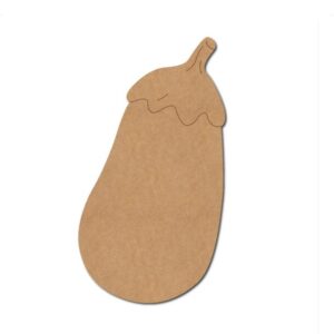 MDF Eggplant Shape Cutout for DIY Projects