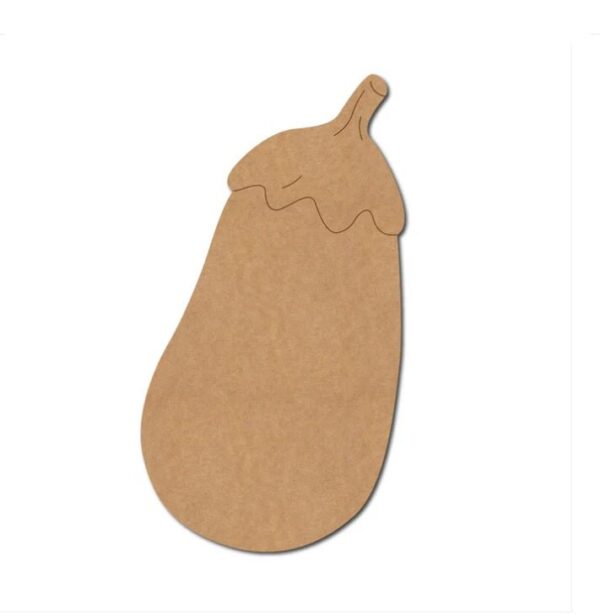 MDF Eggplant Shape Cutout for DIY Projects
