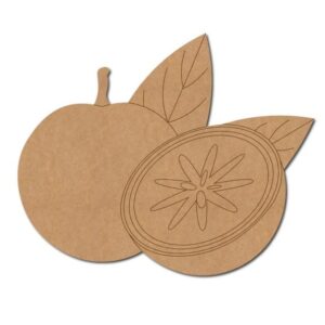 MDF Star Apple Shape Cutout for DIY Projects