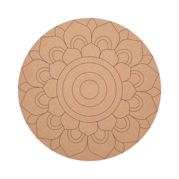 KV Crafts Rangoli Design Mandala Pre marked MDF Board