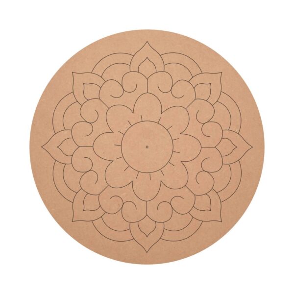 Pre marked MDF Flower Design Mandala