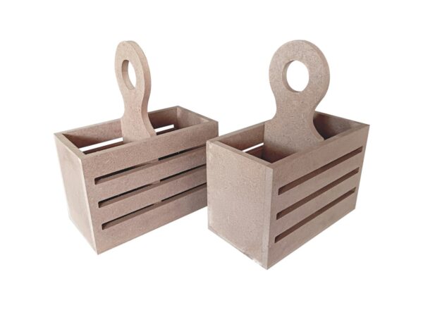 KV Crafts DIY MDF Cutlery Holder, MDF Stand for Dining Table - Set of 2