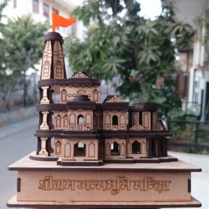 MDF Shri Ram Mandir Ayodhya Temple Replica 6 x 4 x 6 Inch