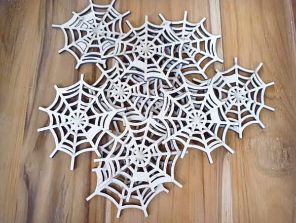 MDF Spider Web Shape Custom Cutout - Pack of 10