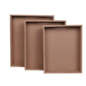 MDF Tray Set of 3, Unfinished Plain MDF Tray for Decoupage ( 5 Tray Sets )