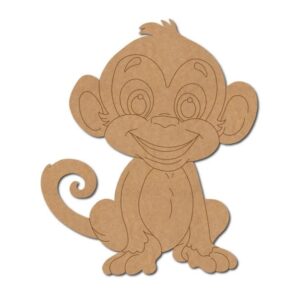 MDF Monkey Shape Cutouts for DIY Crafts (SEMK2)