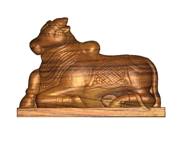 Crafted Perfection Wooden Carved Nandi Style Furniture Accents