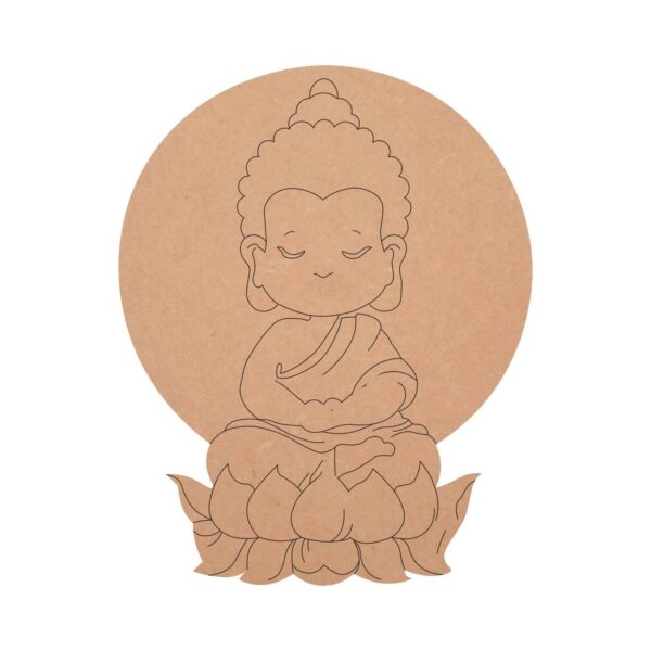 MDF Pre Marked Little Buddha Meditation Position Cutout