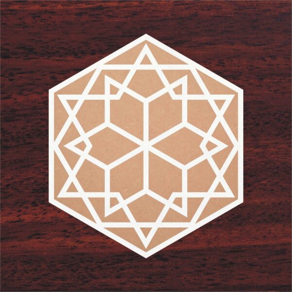 Hexagon Shape MDF Rangoli Creations