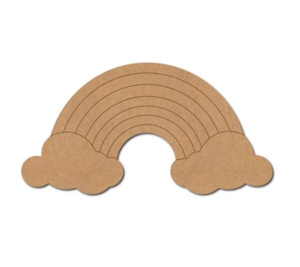 MDF Rainbow Cutout – Perfect for Home Art Projects