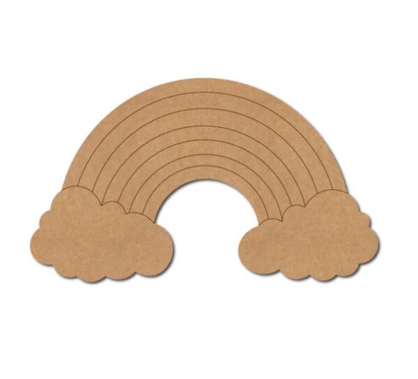 Precision Laser-Cut MDF Rainbow Shape