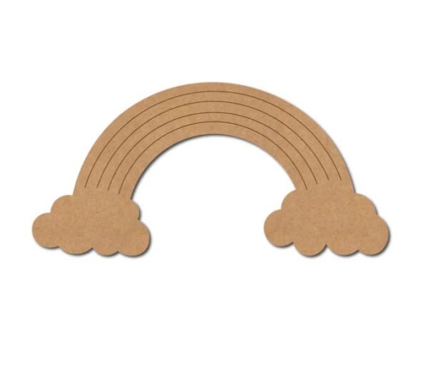 Handmade MDF Rainbow Shape – Perfect for Art Lovers
