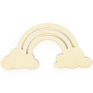 Durable MDF Rainbow Cutout – Great for Painting