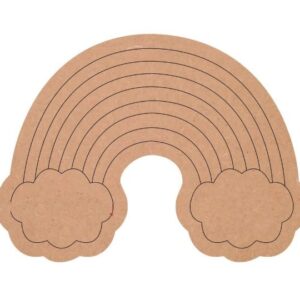 Laser-Cut MDF Rainbow Shape for DIY Projects