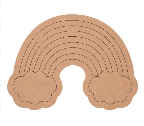 Laser-Cut MDF Rainbow Shape for DIY Projects