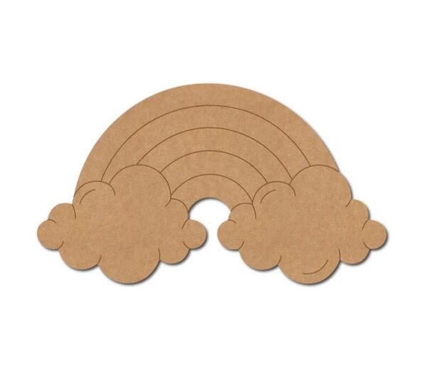 Eco-Friendly MDF Rainbow Cutout – Sustainable Art