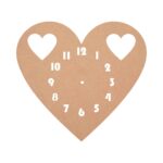 DIY MDF Heart Pattern Clock Base for Art and Craft