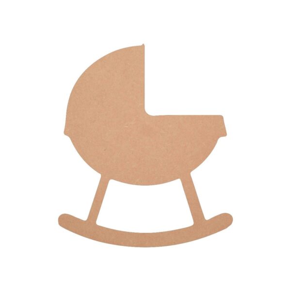 MDF Baby Pram Shape Baby Shower Cutout