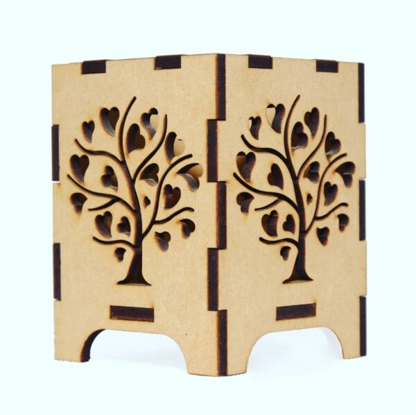 DIY MDF Pen Holder, Tree Shape Stationery Holder