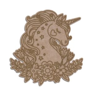 Charming Wooden Unicorn Figures – MDF Laser Cut Shapes (SEUN19)