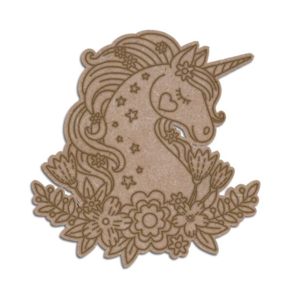 Charming Wooden Unicorn Figures – MDF Laser Cut Shapes (SEUN19)