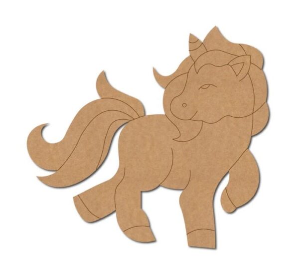 MDF Unicorn Shapes for Craft and Gift-Making (SEUN7)