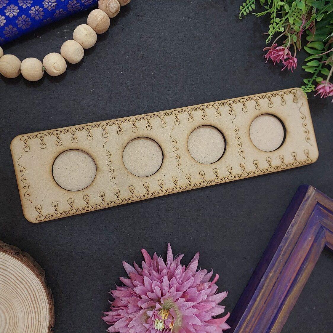 MDF 4 in 1 T-Light Candle Holder