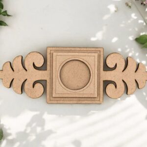 MDF Square Pattern T-Light Candle Holder