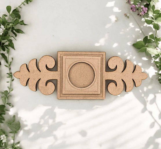 MDF Square Pattern T-Light Candle Holder